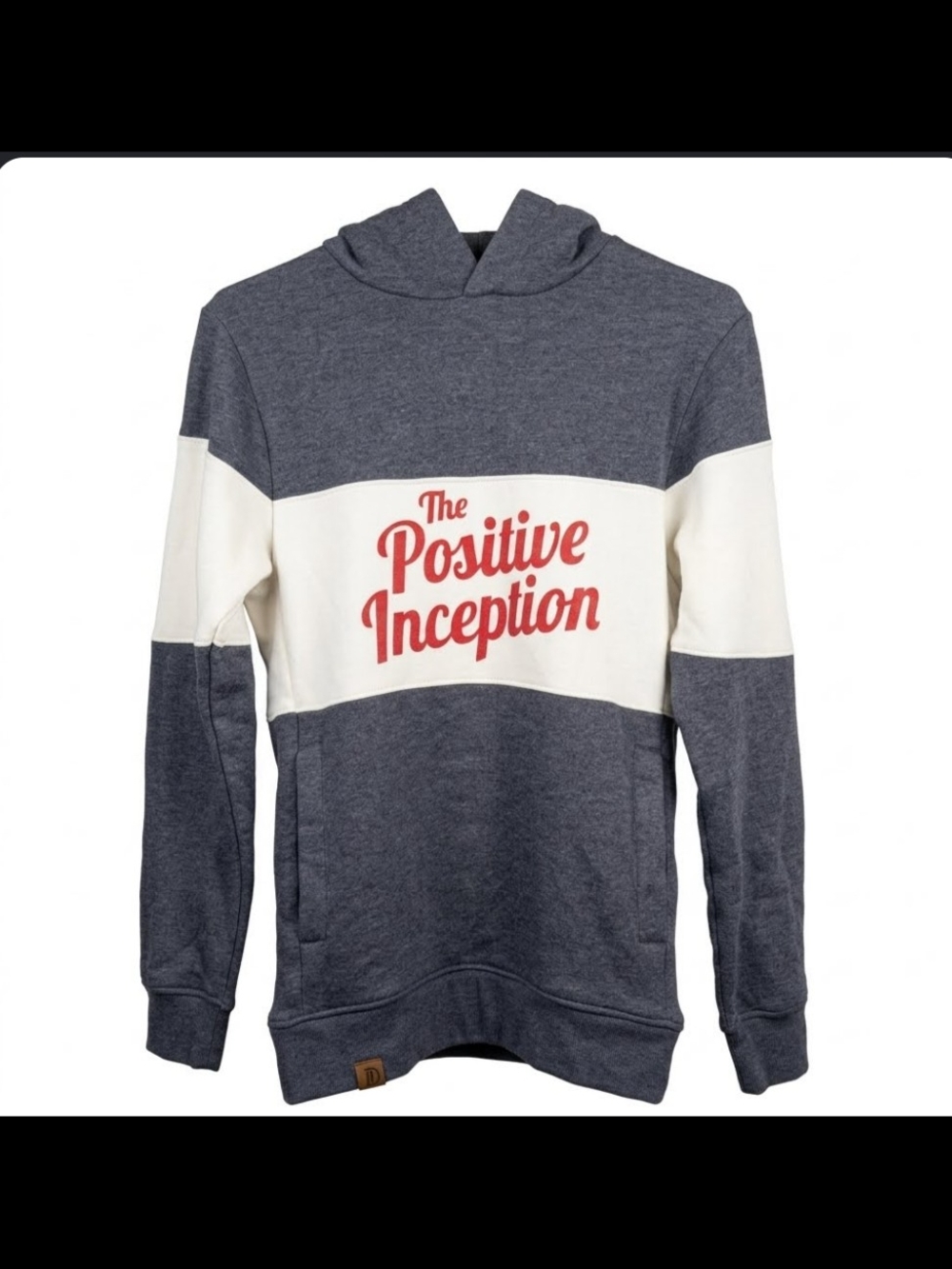 The Positive Inception Men's Hooded Sweatshirt - Gray & White